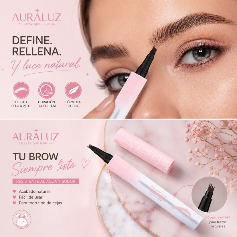 Lápiz cejas impermeable 2x1